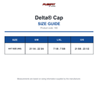180 Flexfit Delta® Cap size guide (180)