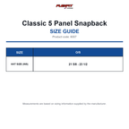 6007 Flexfit Classic 5 Panel Snapback size guide (6007)