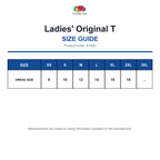61420 FOTL Ladies Original T size guide (61420)
