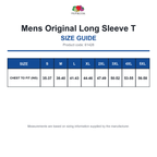 61428 FOTL Mens Original Long Sleeve T size guide (61428)