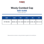 6277 Flexfit Wooly Combed Cap size guide (6277)