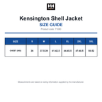 71080 Helly Hansen Kensington Shell Jacket size guide (71080)