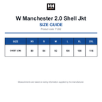 71262 Helly Hansen W Manchester 2.0 Shell Jkt size guide (71262)