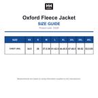 72026 Helly Hansen Oxford Fleece Jacket size guide (72026)
