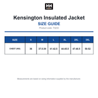 73233 Helly Hansen Kensington Insulated Jacket size guide (73233)
