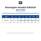 74230 Helly Hansen Kensington Hooded Softshell size guide (74230)