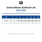 74291 Helly Hansen Oxford Winter Softshell Jkt size guide (74291)