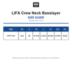 75105 Helly Hansen LIFA Crew Neck Baselayer size guide (75105)