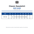 79324 Helly Hansen Classic Sweatshirt size guide (79324)