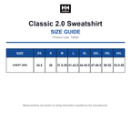 79400 Helly Hansen Classic 2.0 Sweatshirt size guide (79400)
