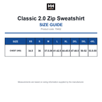 79402 Helly Hansen Classic 2.0 Zip Sweatshirt size guide (79402)