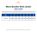 AFH-1 Stormtech Mens Boulder Shell Jacket size guide (AFH-1)