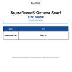 B290 Beechfield Suprafleece® Geneva Scarf size guide (B290)