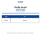 B496R Beechfield Fluffy Scarf size guide (B496R)