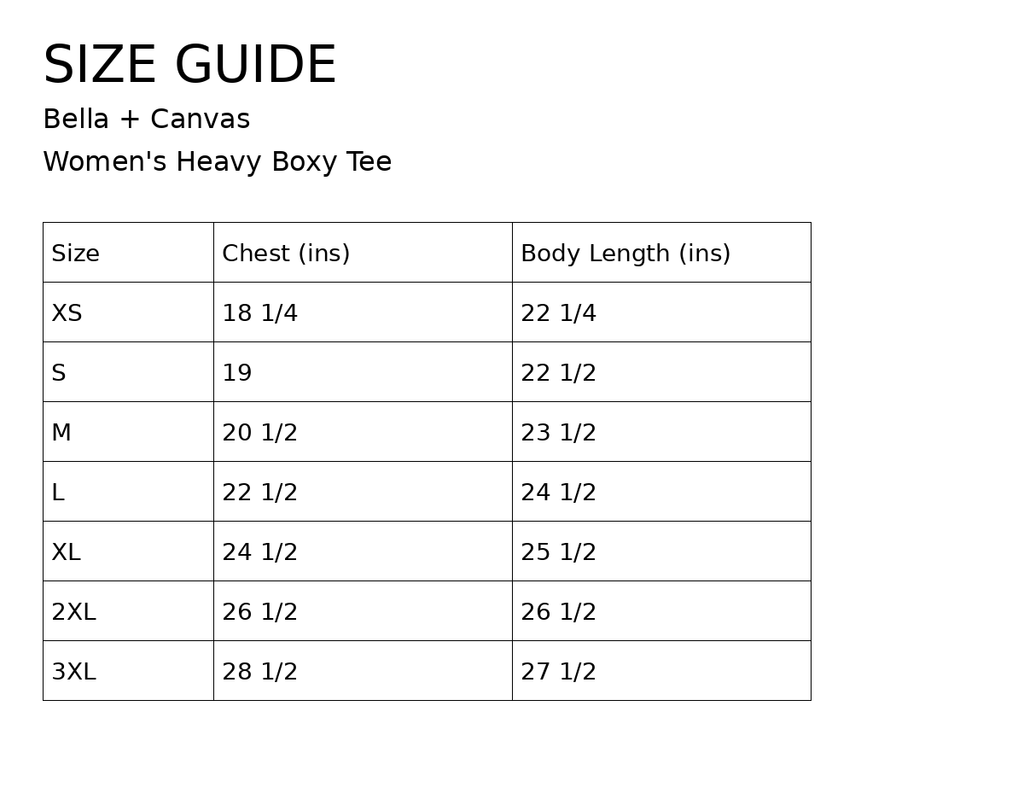 BE6110 Bella + Canvas Women's Heavy Boxy Tee