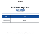 BG10 Bagbase Premium Gymsac size guide (BG10)