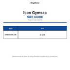 BG110 Bagbase Icon Gymsac size guide (BG110)