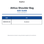 BG319 Bagbase Athlux Shoulder Bag size guide (BG319)