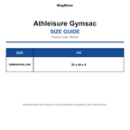 BG542 Bagbase Athleisure Gymsac size guide (BG542)