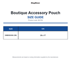 BG750 Bagbase Boutique Accessory Pouch size guide (BG750)