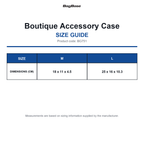 BG751 Bagbase Boutique Accessory Case size guide (BG751)