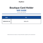 BG754 Bagbase Boutique Card Holder size guide (BG754)