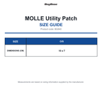 BG840 Bagbase MOLLE Utility Patch size guide (BG840)