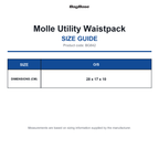 BG842 Bagbase Molle Utility Waistpack size guide (BG842)