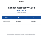 BG882 Bagbase Sundae Accessory Case size guide (BG882)