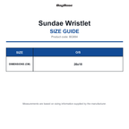 BG884 Bagbase Sundae Wristlet size guide (BG884)
