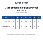 CB351464 C&B Snoqualmie Bodywarmer size guide (CB351464)