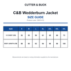 CB351472 C&B Wedderburn Jacket size guide (CB351472)