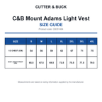 CB351484 C&B Mount Adams Light Vest size guide (CB351484)