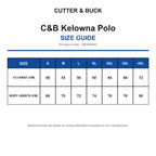 CB354400 C&B Kelowna Polo size guide (CB354400)