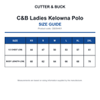 CB354401 C&B Ladies Kelowna Polo size guide (CB354401)