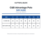 CB354418 C&B Advantage Polo size guide (CB354418)