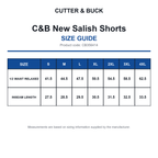 CB356414 C&B New Salish Shorts size guide (CB356414)