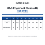 CB356420R C&B Edgemont Chinos (R) size guide (CB356420R)