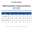 CB358423 C&B Pemberton Crewneck Women size guide (CB358423)