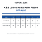CB358429 C&B Ladies Hunts Point Fleece size guide (CB358429)