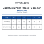 CB358433 C&B Hunts Point Fleece FZ Women size guide (CB358433)