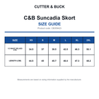 CB359423 C&B Suncadia Skort size guide (CB359423)