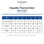 CEB001 Craghoppers Expert Expolite Thermal Vest size guide (CEB001)