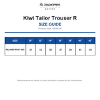 CEJ001R Craghoppers Expert Kiwi Tailor Trouser R size guide (CEJ001R)