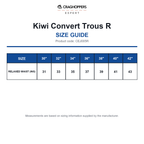 CEJ005R Craghoppers Expert Kiwi Convert Trous R size guide (CEJ005R)