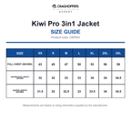 CEP003 Craghoppers Expert Kiwi Pro 3in1 Jacket size guide (CEP003)