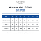 CES002 Craghoppers Expert Womens Kiwi LS Shirt size guide (CES002)