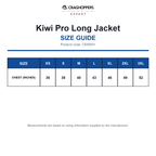 CEW001 Craghoppers Expert Kiwi Pro Long Jacket size guide (CEW001)