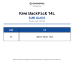 CEX002 Craghoppers Expert Kiwi BackPack 14L size guide (CEX002)