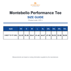 CPF-1 Stormtech Montebello Performance Tee size guide (CPF-1)